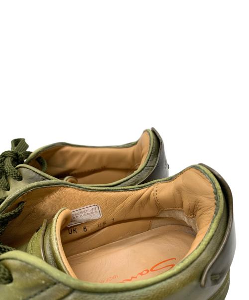 Santoni（サントーニ）Santoni (サントーニ) グラデーションレザースニーカー グリーン サイズ:us7の古着・服飾アイテム