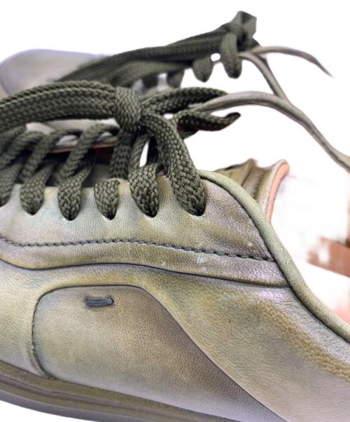 Santoni（サントーニ）Santoni (サントーニ) グラデーションレザースニーカー グリーン サイズ:us7の古着・服飾アイテム