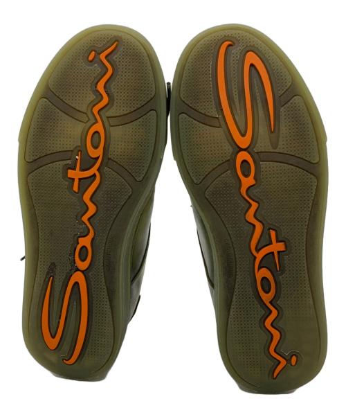 Santoni（サントーニ）Santoni (サントーニ) グラデーションレザースニーカー グリーン サイズ:us7の古着・服飾アイテム
