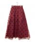 AMERI（アメリ）の古着「OTONA MUSE DOT TULLE SKIRT」｜ボルドー