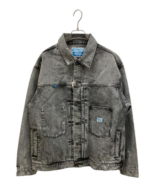 Liberaiders（リベレイダース）Liberaiders (リベレイダース) BLEACHED DENIM JACKET グレー サイズ:Mの古着・服飾アイテム