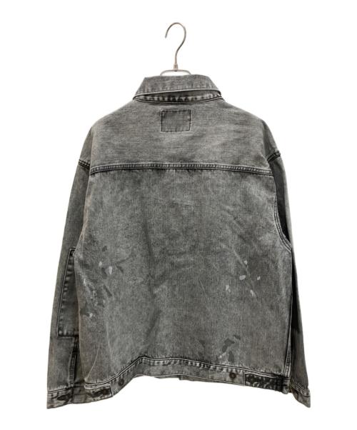 Liberaiders（リベレイダース）Liberaiders (リベレイダース) BLEACHED DENIM JACKET グレー サイズ:Mの古着・服飾アイテム