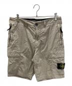 STONE ISLANDストーンアイランド）の古着「ガーメントダイハーフパンツ」｜ベージュ