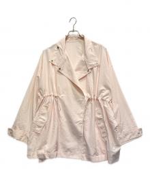 KBF（ケービーエフ）の古着「スタンドカラーBIGナイロンジャケット」｜ピンク