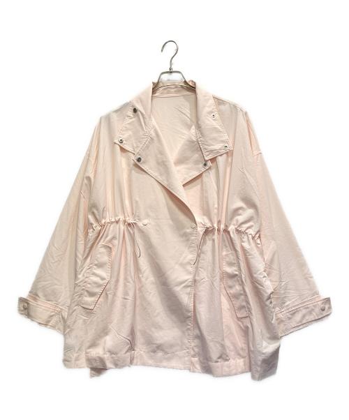 KBF（ケービーエフ）KBF (ケービーエフ) スタンドカラーBIGナイロンジャケット ピンク サイズ:FREEの古着・服飾アイテム