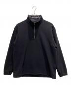 cornierコルニエ）の古着「wool Mosser Half zip pullover」｜ブラック