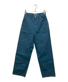 AURALEE（オーラリー）の古着「COTTON OILED CANVAS PANTS」｜グリーン