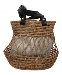 suadeo（スアデオ）の古着「内袋付きフェアトレードミニバスケットバッグ」｜ナチュラル