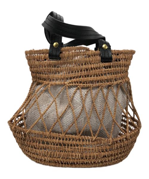 suadeo（スアデオ）suadeo (スアデオ) 内袋付きフェアトレードミニバスケットバッグ ナチュラルの古着・服飾アイテム