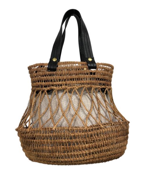 suadeo（スアデオ）suadeo (スアデオ) 内袋付きフェアトレードミニバスケットバッグ ナチュラルの古着・服飾アイテム