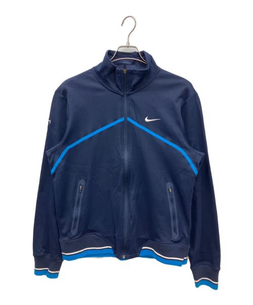 NIKE（ナイキ）NIKE (ナイキ) RFロゴ トラックジャケット　テニスウェア　ウィンター ロジャー・フェデラー トロフィ ニット ジャケット ネイビー サイズ:Mの古着・服飾アイテム