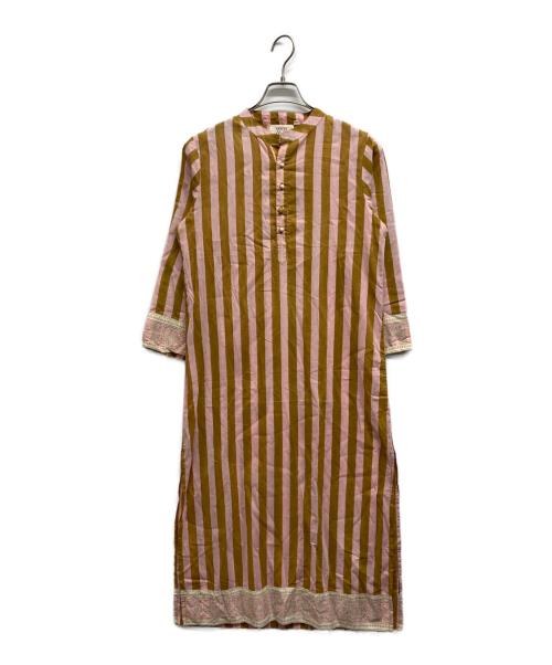 Ron Herman（ロンハーマン）Ron Herman (ロンハーマン) SZ Blockprints (エスゼットブロックプリント) ストライプワンピース ピンク サイズ:Freeの古着・服飾アイテム