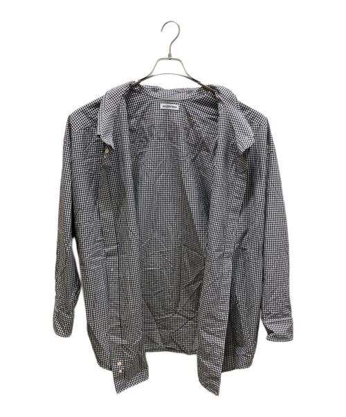 BALENCIAGA（バレンシアガ）BALENCIAGA (バレンシアガ) バックロゴロングスリーブチェックシャツ ブラック サイズ:34の古着・服飾アイテム