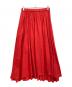 ATON（エイトン）の古着「リネンギャザースカート」｜レッド