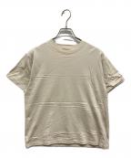 THE INTERNATIONAL ART COLLECTION×DRAWERザ インターナショナル アート コレクション×ドゥロワー）の古着「THE INTERNATIONAL ART COLLECTION×Drawer スリーブエンブロイダリーTシャツ」｜ベージュ
