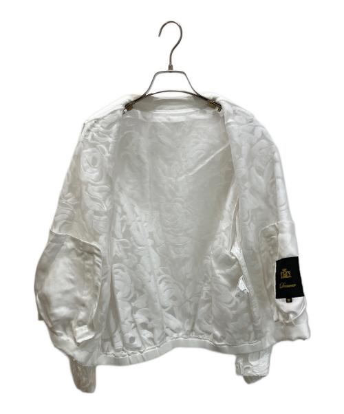 DRAWER（ドゥロワー）Drawer (ドゥロワー) SPRING ジャガードジップアップブルゾン ホワイト サイズ:36の古着・服飾アイテム