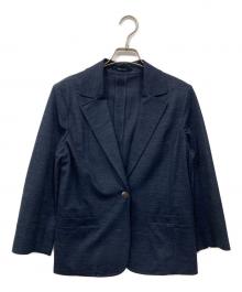 Aquascutum（アクアスキュータム）の古着「ウォッシャブルラミーカノコ ジャケット」｜ネイビー