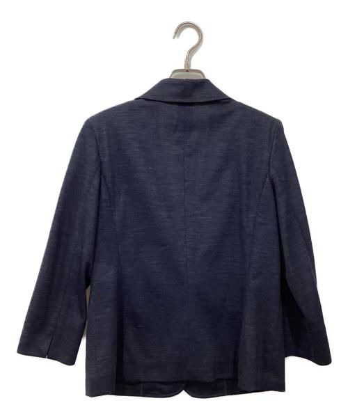 Aquascutum（アクアスキュータム）Aquascutum (アクアスキュータム) ウォッシャブルラミーカノコ ジャケット ネイビー サイズ:8の古着・服飾アイテム