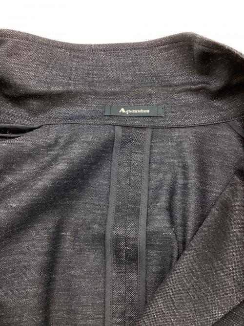 Aquascutum（アクアスキュータム）Aquascutum (アクアスキュータム) ウォッシャブルラミーカノコ ジャケット ネイビー サイズ:8の古着・服飾アイテム