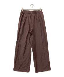 journal standard L'essage（ジャーナルスタンダード レサージュ）の古着「25SS VIS/LINEN タックイージーパンツ」｜ブラウン