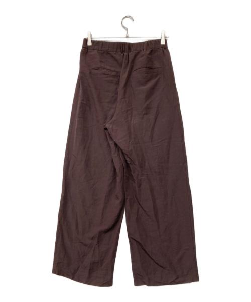 journal standard L'essage（ジャーナルスタンダード レサージュ）journal standard L'essage (ジャーナルスタンダード レサージュ) 25SS VIS/LINEN タックイージーパンツ ブラウン サイズ:38の古着・服飾アイテム