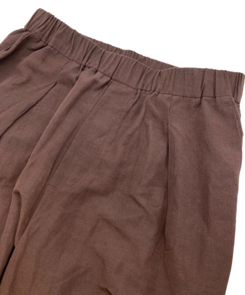 journal standard L'essage（ジャーナルスタンダード レサージュ）journal standard L'essage (ジャーナルスタンダード レサージュ) 25SS VIS/LINEN タックイージーパンツ ブラウン サイズ:38の古着・服飾アイテム