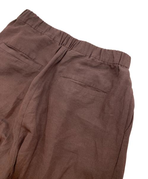journal standard L'essage（ジャーナルスタンダード レサージュ）journal standard L'essage (ジャーナルスタンダード レサージュ) 25SS VIS/LINEN タックイージーパンツ ブラウン サイズ:38の古着・服飾アイテム