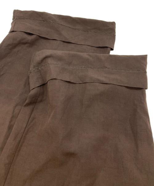 journal standard L'essage（ジャーナルスタンダード レサージュ）journal standard L'essage (ジャーナルスタンダード レサージュ) 25SS VIS/LINEN タックイージーパンツ ブラウン サイズ:38の古着・服飾アイテム