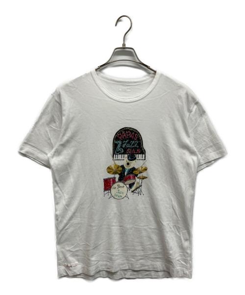 PAPAS（パパス）PAPAS (パパス) PAPAS ベアジャズTシャツ ホワイト サイズ:Mの古着・服飾アイテム