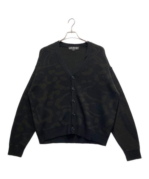 BAL（バル）BAL (バル) JACQUARD WOOL CARDIGAN ブラック サイズ:Mの古着・服飾アイテム