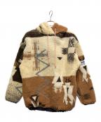 ARIESアリーズ）の古着「IKAT FLEECE HOODIE」｜ブラウン