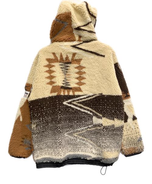 ARIES（アリーズ）ARIES (アリーズ) IKAT FLEECE HOODIE ブラウン サイズ:Sの古着・服飾アイテム