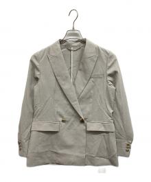 NOLLEY'S sophi（ノーリーズソフィー）の古着「ウォッシャブルライトドライシャンブレージャケット」｜グレー