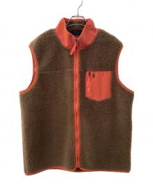 POLO RALPH LAUREN（ポロ・ラルフローレン）の古着「ボアベスト」｜ブラウン×オレンジ