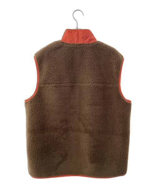 POLO RALPH LAUREN（ポロ・ラルフローレン）POLO RALPH LAUREN (ポロ・ラルフローレン) ボアベスト ブラウン×オレンジ サイズ:Ｌの古着・服飾アイテム