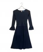 BLUE LABEL CRESTBRIDGEブルーレーベルクレストブリッジ）の古着「ニットワンピース」｜ネイビー