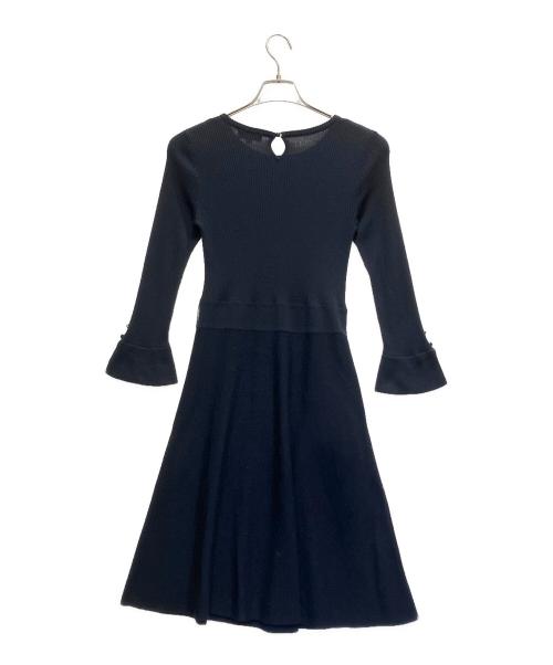 BLUE LABEL CRESTBRIDGE（ブルーレーベルクレストブリッジ）BLUE LABEL CRESTBRIDGE (ブルーレーベルクレストブリッジ) ニットワンピース ネイビー サイズ:38の古着・服飾アイテム