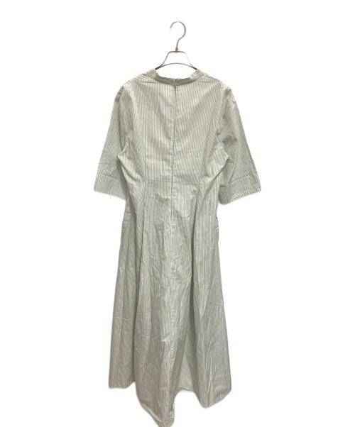 ebure（エブール）EBURE (エブール) カラーストライプ シャツワンピース　	EBURE（エブール） グリーン サイズ:Freeの古着・服飾アイテム
