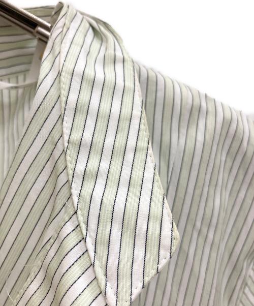 ebure（エブール）EBURE (エブール) カラーストライプ シャツワンピース　	EBURE（エブール） グリーン サイズ:Freeの古着・服飾アイテム
