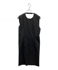 INSCRIRE（アンスクリア）の古着「Wool Front Dress ウール フロント ドレス」｜チャコールグレー