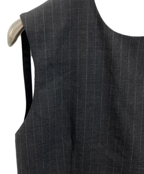 INSCRIRE（アンスクリア）INSCRIRE (アンスクリア) Wool Front Dress ウール フロント ドレス チャコールグレー サイズ:36の古着・服飾アイテム