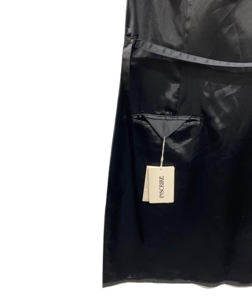 INSCRIRE（アンスクリア）INSCRIRE (アンスクリア) Wool Front Dress ウール フロント ドレス チャコールグレー サイズ:36の古着・服飾アイテム