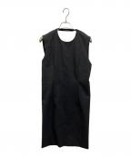 INSCRIREアンスクリア）の古着「Wool Front Dress ウール フロント ドレス」｜チャコールグレー