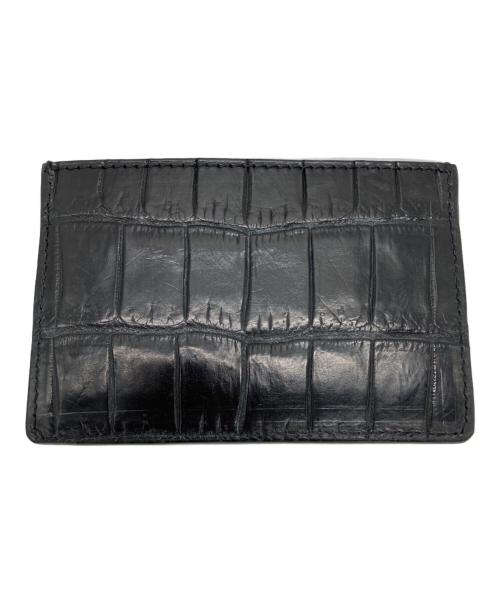 Cristallo di sforzo（クリスタッロ・ディ・スフォルツォ）Cristallo di sforzo (クリスタッロ・ディ・スフォルツォ) Crocodile Porosus Card Case ブラックの古着・服飾アイテム
