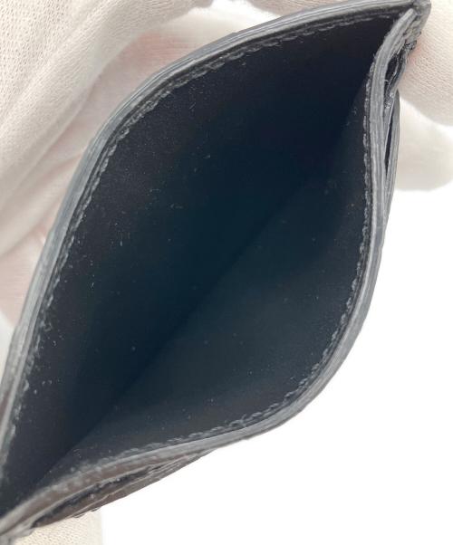 Cristallo di sforzo（クリスタッロ・ディ・スフォルツォ）Cristallo di sforzo (クリスタッロ・ディ・スフォルツォ) Crocodile Porosus Card Case ブラックの古着・服飾アイテム