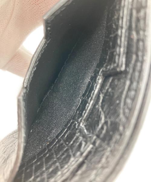 Cristallo di sforzo（クリスタッロ・ディ・スフォルツォ）Cristallo di sforzo (クリスタッロ・ディ・スフォルツォ) Crocodile Porosus Card Case ブラックの古着・服飾アイテム