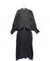 ETRE TOKYO（エトレトウキョウ）の古着「ボリュームスリーブドビーワンピース」｜ブラック