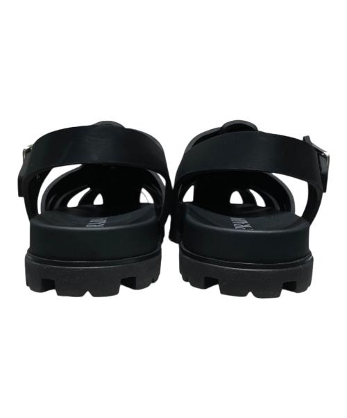 PRADA（プラダ）PRADA (プラダ) トライアングルロゴフィッシャーマンサンダル ブラック サイズ:38の古着・服飾アイテム