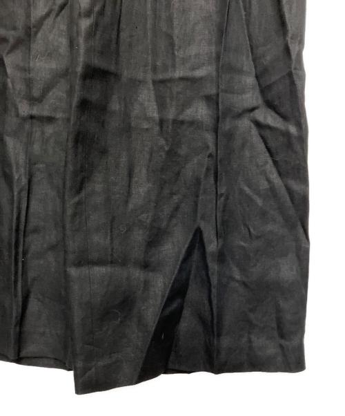uncrave（アンクレイヴ）uncrave (アンクレイヴ) ヘリンボーン リネン ワイドパンツ ブラック サイズ:1の古着・服飾アイテム