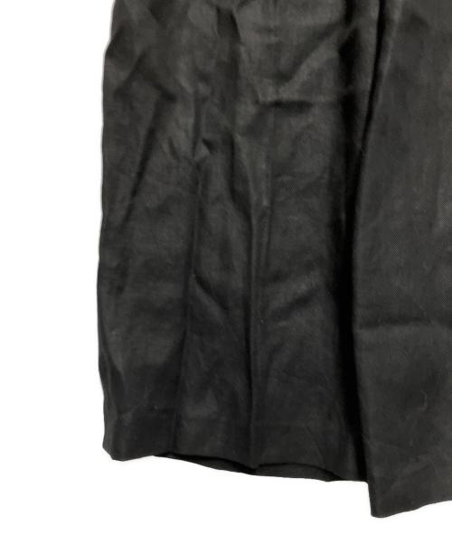 uncrave（アンクレイヴ）uncrave (アンクレイヴ) ヘリンボーン リネン ワイドパンツ ブラック サイズ:1の古着・服飾アイテム